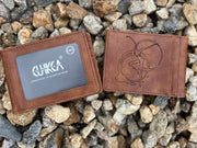 Faux Leather Vegan Friendly Slim Wallet, Custom Laser engraved design
