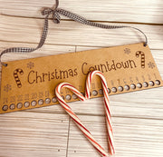 Christmas Candy Cane Advent Countdown Holiday Calendar,