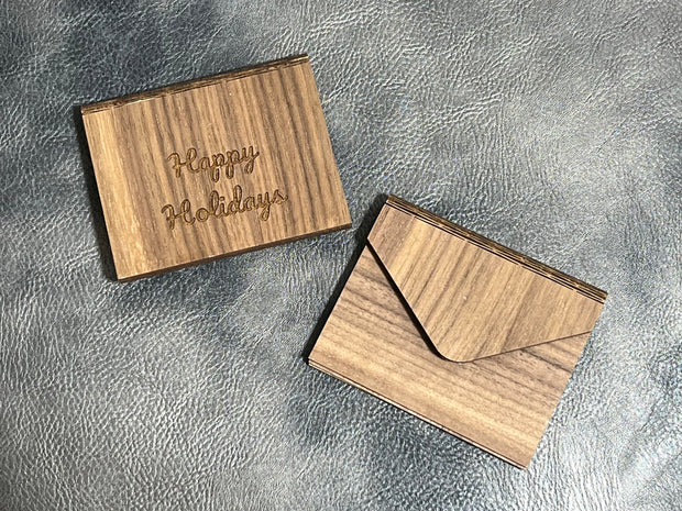 Holiday Wooden Gift Card Holder or Cash Gift Holder, 3D Cut and Engraved Personalized Gift Card Holder, Personalized Cash, Personalized Tip Holder, weddings, parties