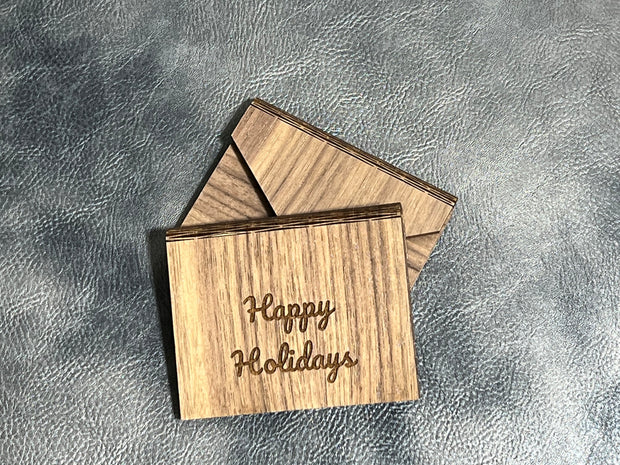 Holiday Wooden Gift Card Holder or Cash Gift Holder, 3D Cut and Engraved Personalized Gift Card Holder, Personalized Cash, Personalized Tip Holder, weddings, parties