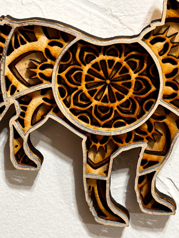 3D French Bull Dog Mandala Handmade gift for any home Decor