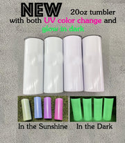 Got my 2 shots, Not today Covid Glow in Dark AND UV Color Changing Tumbler,  Skinny Tumbler 20oz,