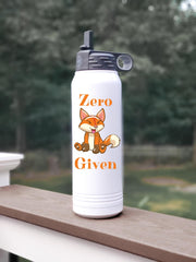 Zero Fox Given, Stainless Steel Water Bottle with Straw 32oz,