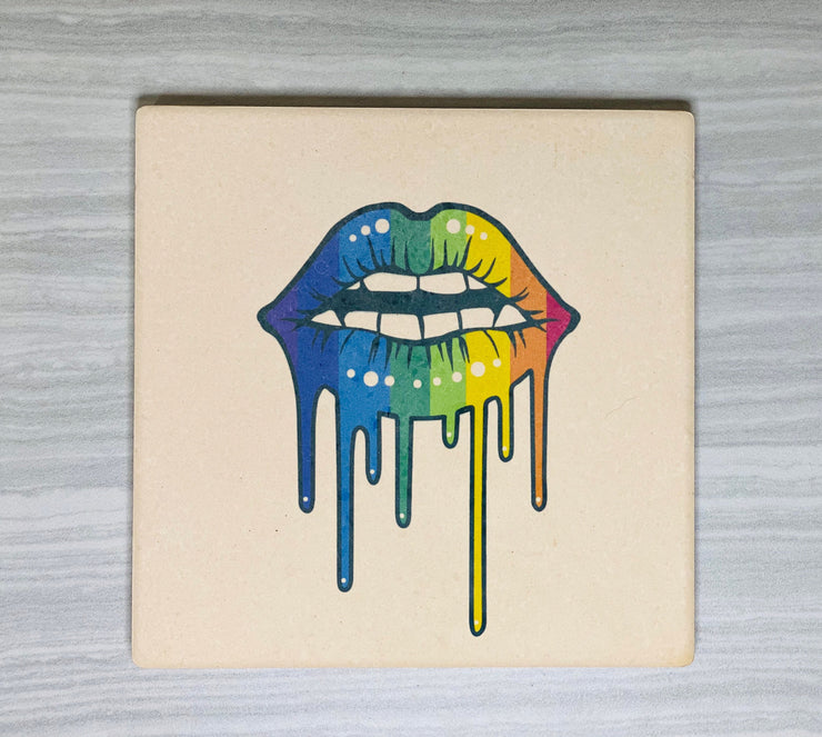Rainbow lips, Coasters