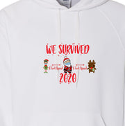 We Survived 2020 Santa Reindeer Elf with Mask, You'll Go Down In History, 2020 Christmas Hoodie, Santa 2020,