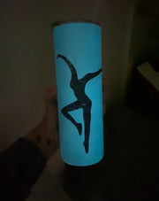 Band Inspired Dancer GLOW in the DARK Band Inspired Tumbler, Glow in Dark Skinny Tumbler 20oz,