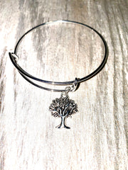 Dreaming Tree Bangle Bracelet, Tree of Life Bracelet,