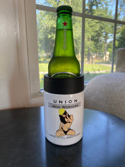 Union Iron Workers have Steel Erections, Soda and Beer Can Coozy Cooler,Drink Cooler, Wife Gift, Girlfriend Gift, Soda and Beer Drinker Gift