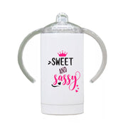 Sweet and Sassy Sippy Cup, Stainless Steel Baby Kids Sippy Cup with Spout, 10oz