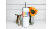 PRIDE COLORS,Love is Love, lgbtqia, Tumbler With Reusable Straw 20oz,