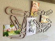 Wall Paper Clip Photo Holder, Laser Cut Photo and Note Wall Holder